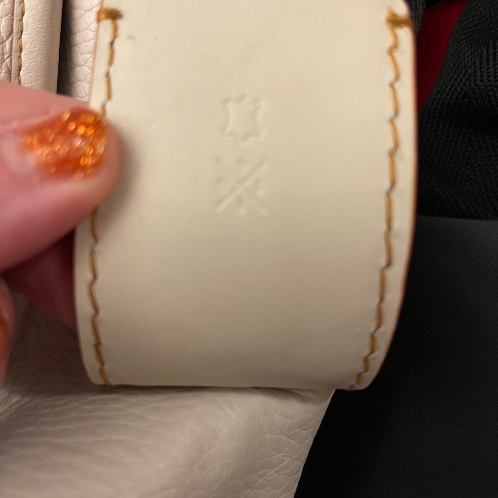 Coach 1941 Rogue 38124 Chalk Natural Pebble Leather with Oxblood, Suede Lining - Picture 3 of 12